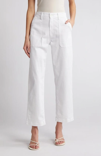 Ag Analeigh High Rise Straight Leg Jeans In Cloud White