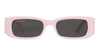 Balenciaga Crystal-embellished Square-frame Sunglasses In Pink