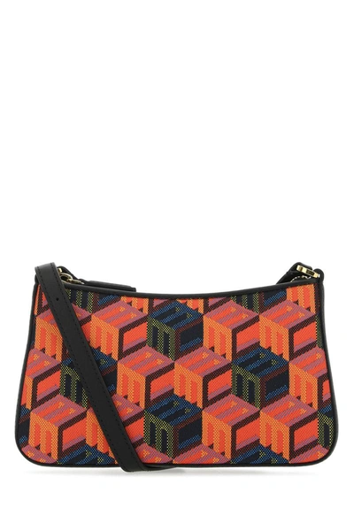 Mcm Jacquard Motif Shoulder Bag In Red