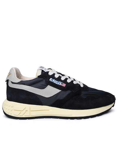 Autry Black Suede Blend Trainers