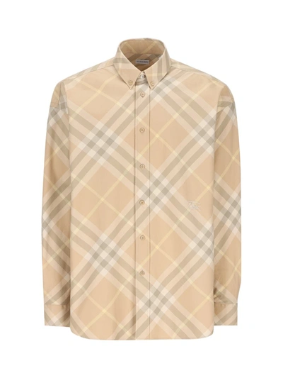 Burberry Shirts In Flax Ip Check