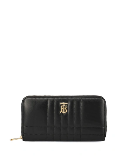 Burberry Wallets In Black / Light Gold