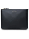 Comme Des Garçons Black Leather Envelope In Black