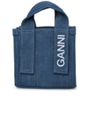 GANNI GANNI LIGHT BLUE DENIM BAG