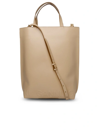 Ganni Cream Leather Bag