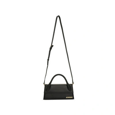 Jacquemus Le Chiquito Long Leather Tote Bag In Black