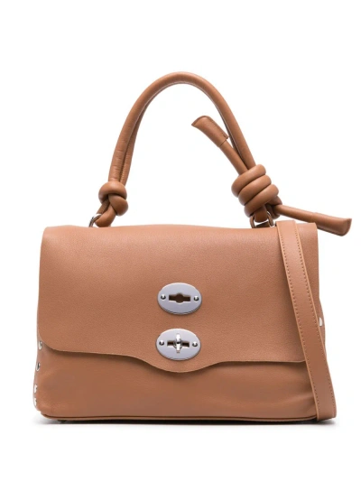 Zanellato Postina S Leather Handbag In Beige