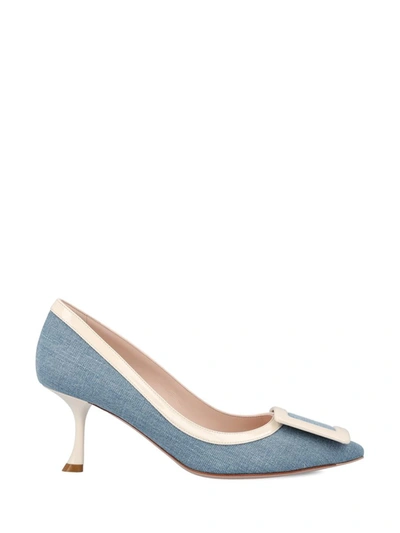 Roger Vivier Heeled Shoes In U207(light Jeans)+c019(cire'')