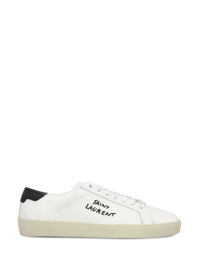 Saint Laurent Sneakers Shoes In Blanc Optique/black