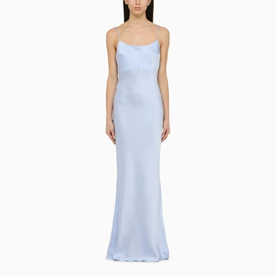 The Andamane Light Blue Long Dress With Straps