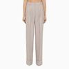 THE ANDAMANE NATHALIE PEARL GREY PINSTRIPE TROUSERS