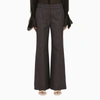 OFF-WHITE OFF-WHITE™ GREY PINSTRIPE WOOL-BLEND PALAZZO TROUSERS