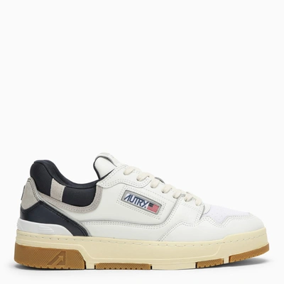 AUTRY WHITE/BLUE LEATHER AND SUEDE CLC TRAINER