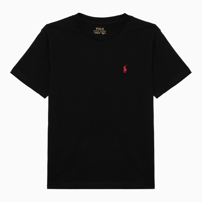 Polo Ralph Lauren Kids' Black Cotton T-shirt With Logo