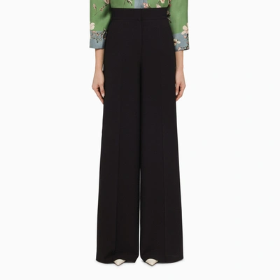 Max Mara Wool And Mohair Wide-leg Trousers In Blue