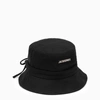 Jacquemus Le Bob Gadjo Drawstring Bucket Hat In Black