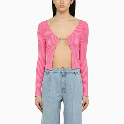 Jacquemus La Maille Pralu Pink Cardigan