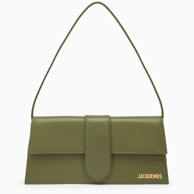 JACQUEMUS LE BAMBINO LONG KHAKI-COLOURED LEATHER BAG