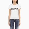 DSQUARED2 DSQUARED2 WHITE COTTON T-SHIRT WITH LOGO