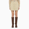 BURBERRY BEIGE QUILTED NYLON MINISKIRT