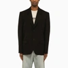 Balenciaga Black Wool Single-breasted Jacket In Black