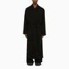 BALENCIAGA BALENCIAGA | BLACK SINGLE-BREASTED BELTED COAT