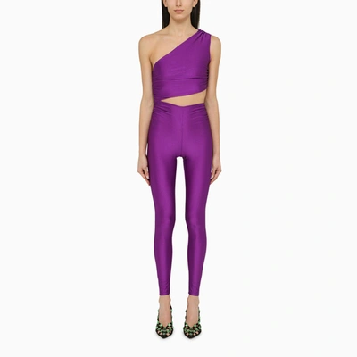 The Andamane Purple Symmetrical Close-fitting Jumpsuit