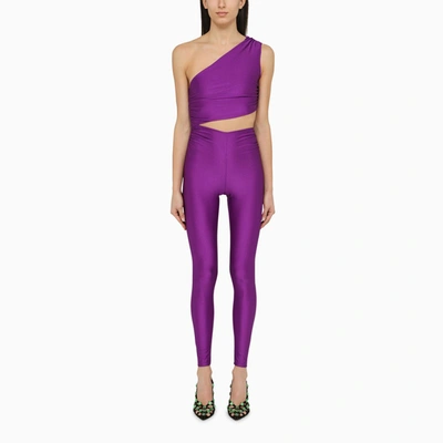 THE ANDAMANE THE ANDAMANE PURPLE SYMMETRICAL CLOSE-FITTING JUMPSUIT