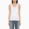 GIVENCHY WHITE COTTON TANK TOP WITH LOGO