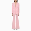 DSQUARED2 DSQUARED2 PINK WOOL-BLEND PALAZZO TROUSERS