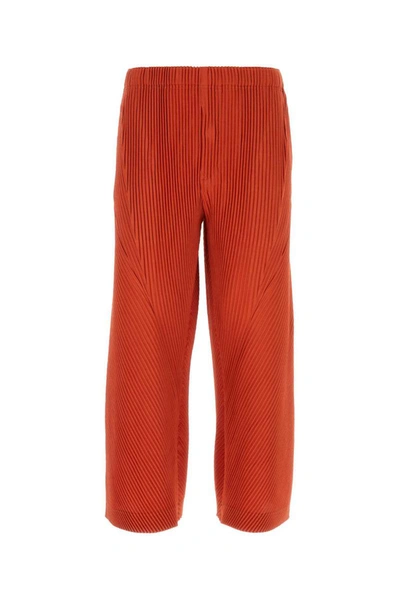 Issey Miyake Homme Plissé  Pleated Trousers In Red
