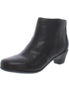 EASY SPIRIT WOMENS LEATHER BLOCK HEEL ANKLE BOOTS