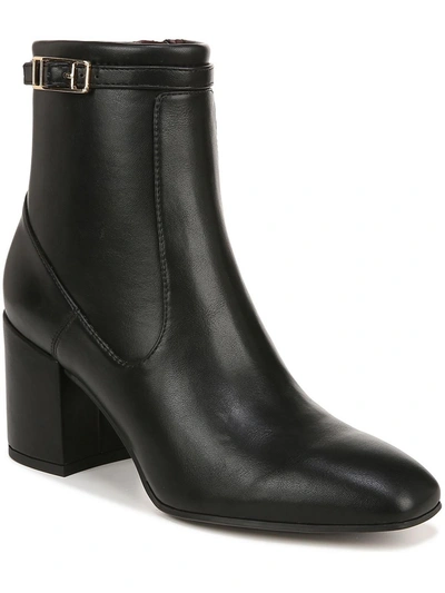 Franco Sarto Tributebty Womens Faux Leather Square Toe Ankle Boots In Black