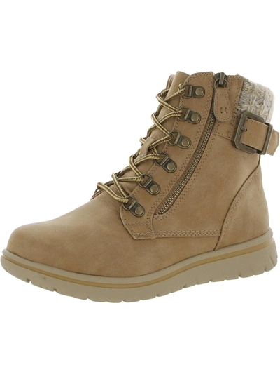 Cliffs By White Mountain Hearty Womens Ankle Outdoors Combat & Lace-up Boots In Beige