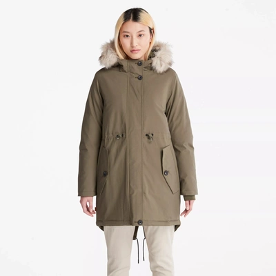 Timberland Women's Mount Kelsey High-pile Fleece-lined Parka In Green