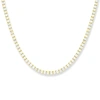 Diana M. 14 Kt Yellow Gold, 17" 4 Prong Diamond Tennis Necklace Featuring 9.00 Cts Tw Round Diamonds In Yellow