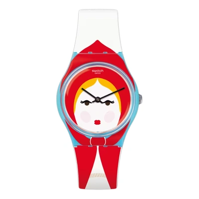 Swatch Women's Cappuccetto Multicolor Dial Watch In Blue