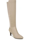 LIFESTRIDE GRACIE WOMENS FAUX SUEDE HEELS KNEE-HIGH BOOTS