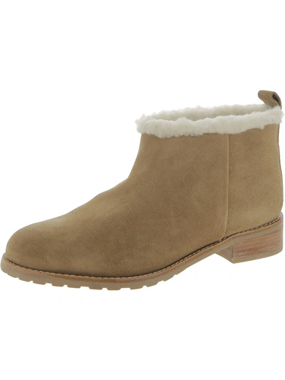 Jack Rogers Sienna Womens Suede Water Resistant Booties In Beige