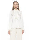 Alexia Admor Ruffle Point Collar Blouse In White