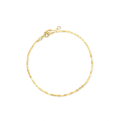 Rs Pure By Ross-simons Italian 2.1mm 14kt Yellow Gold Lumachina-chain Anklet