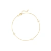 RS PURE BY ROSS-SIMONS ITALIAN 14KT YELLOW GOLD 3-HEART STATION ANKLET