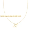 RS PURE BY ROSS-SIMONS ITALIAN 14KT YELLOW GOLD HEART TOGGLE NECKLACE