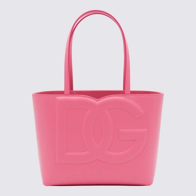 Dolce & Gabbana Pink Leather Tote Bag In Glicine