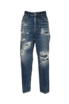 Dsquared2 Distressed Boston Fit Denims 18cm In Blue