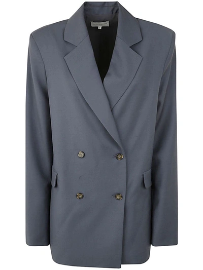 Loulou Studio Donau Double Breasted Blazer In Grey