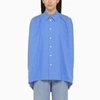 Bottega Veneta Light Blue Cotton Blend Oversize Shirt In Light Blue