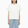 BOTTEGA VENETA WHITE COTTON CREW-NECK T-SHIRT WITH EMBROIDERY