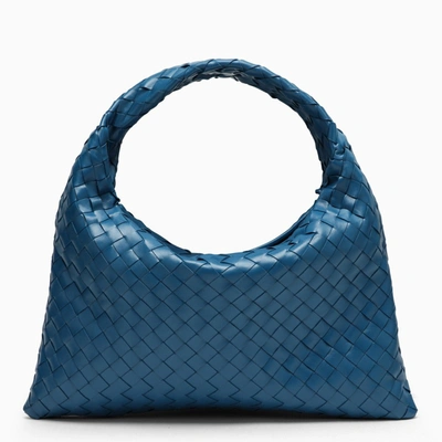 Bottega Veneta Small Deep Pacific Hop Bag In Blue