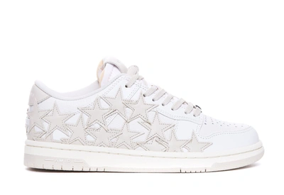 Amiri Women's Stars Low-top Leather Court Sneakers In Alabaster